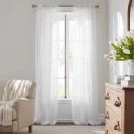 OleZify Sheer Curtain Panels, 2-Pack